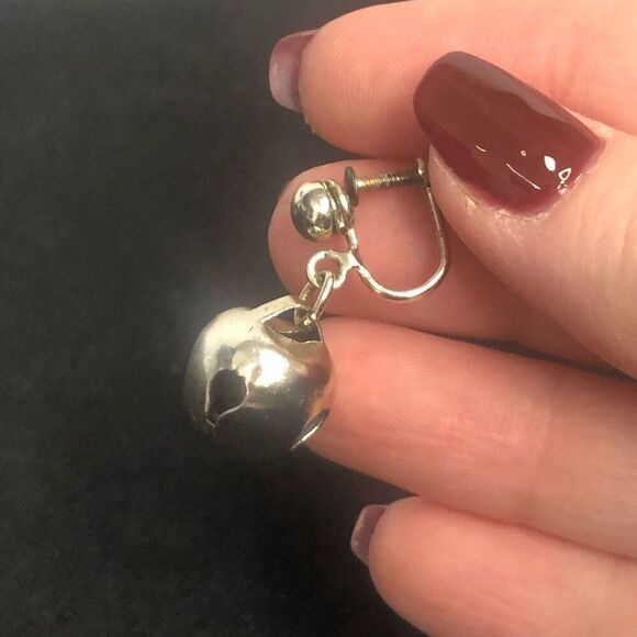 vtg christmas earring lot trees candy canes jingle bells 2 pierced one screw ba - Picture 5 of 5